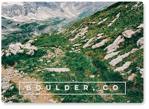 On the Go Photo Tile, Metal, 5x7, White, white