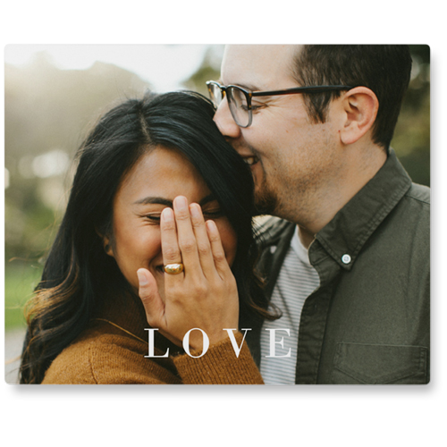 Absolute Love Photo Tile, Metal, 8x10, White, white