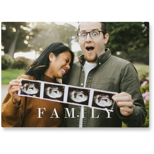 Absolute Family Photo Tile, Metal, 10x14, White