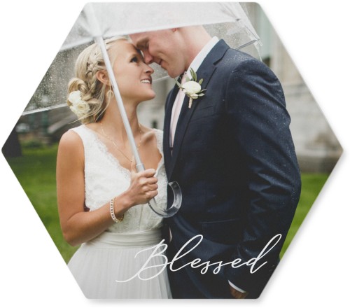 Pure Blessed Photo Tile, Metal, 7x8, White, white