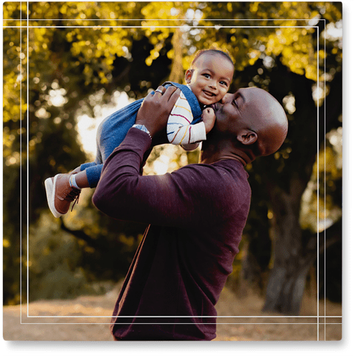 Intersecting Ways Photo Tile, Metal, 12x12, White, white