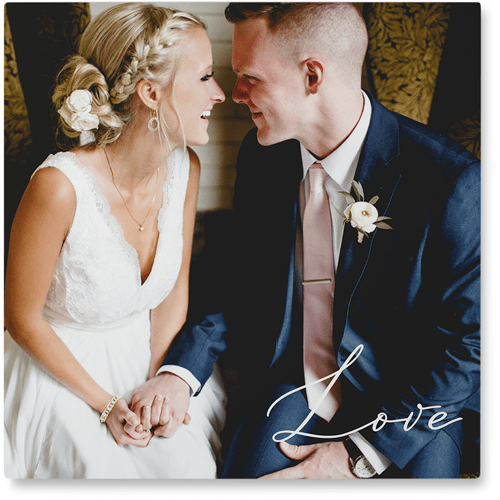Pure Love Photo Tile, Metal, 12x12, White