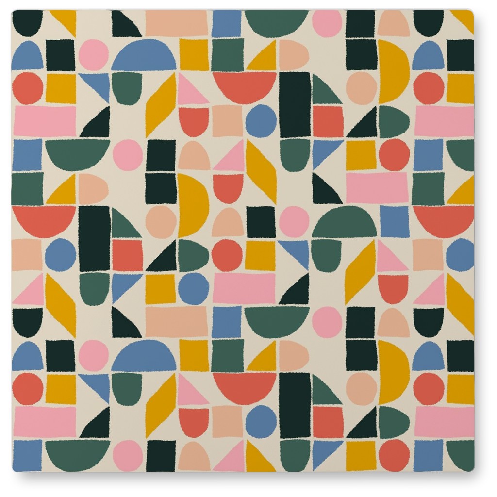 the Dog Ate My Ruler - Multi Photo Tile, Metal, 8x8, Multicolor