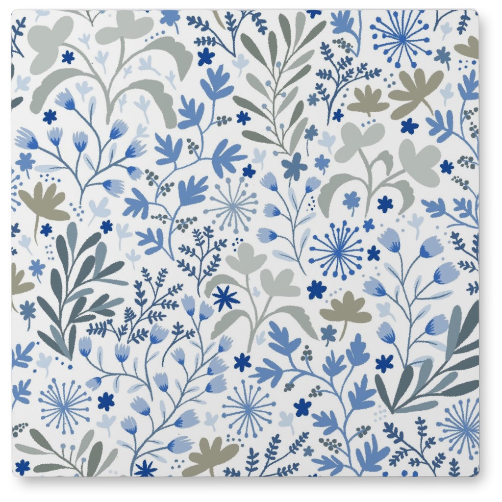 Blue Floral Tile