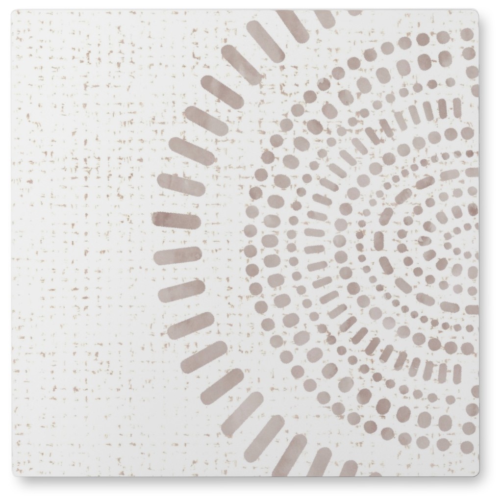Half Moon Photo Tile, Metal, 8x8, Beige