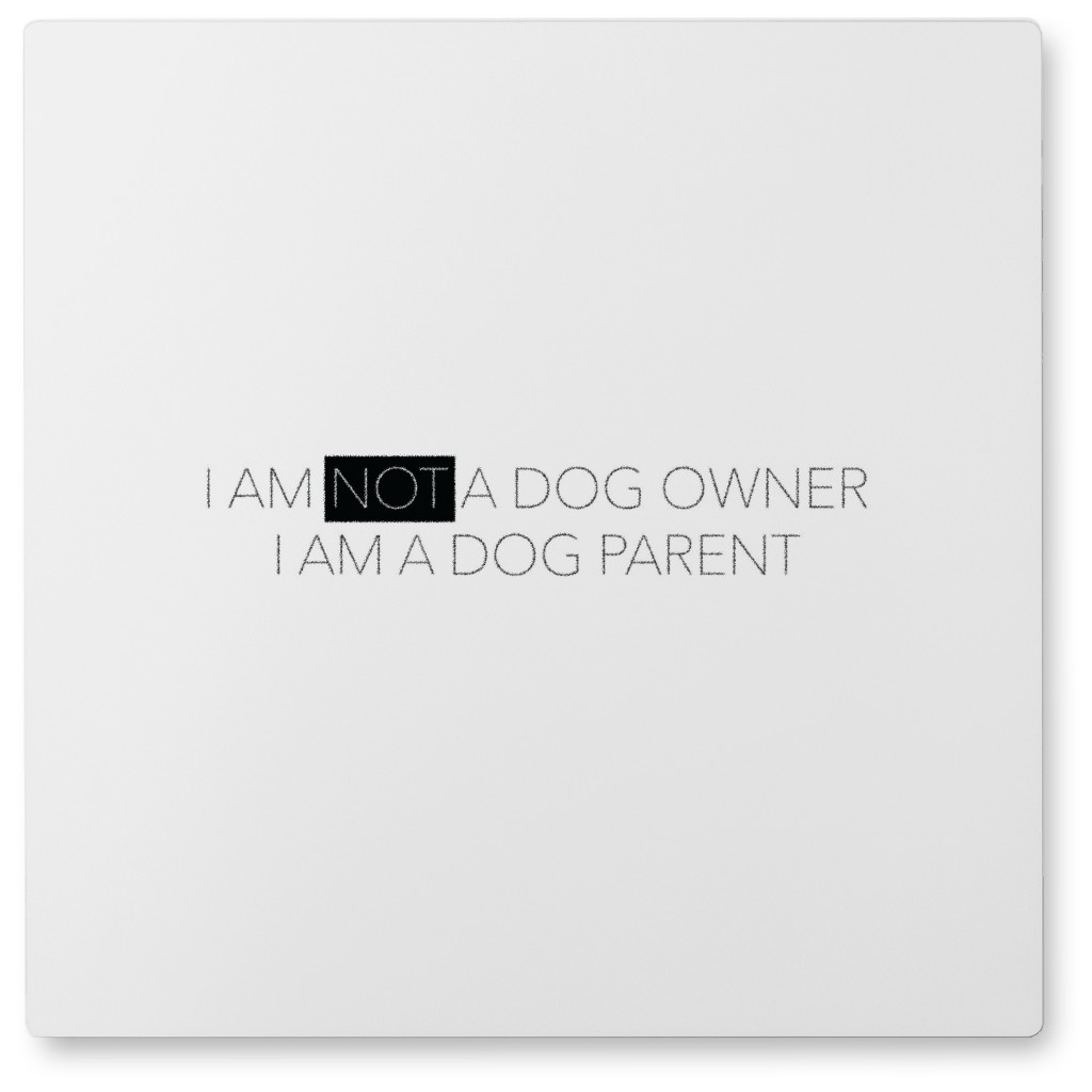 Dog Parent Photo Tile, Metal, 8x8, White
