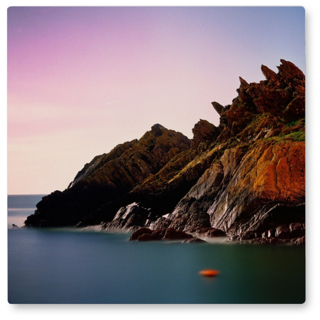 Violet Shore Photo Tile, Metal, 8x8, Multicolor