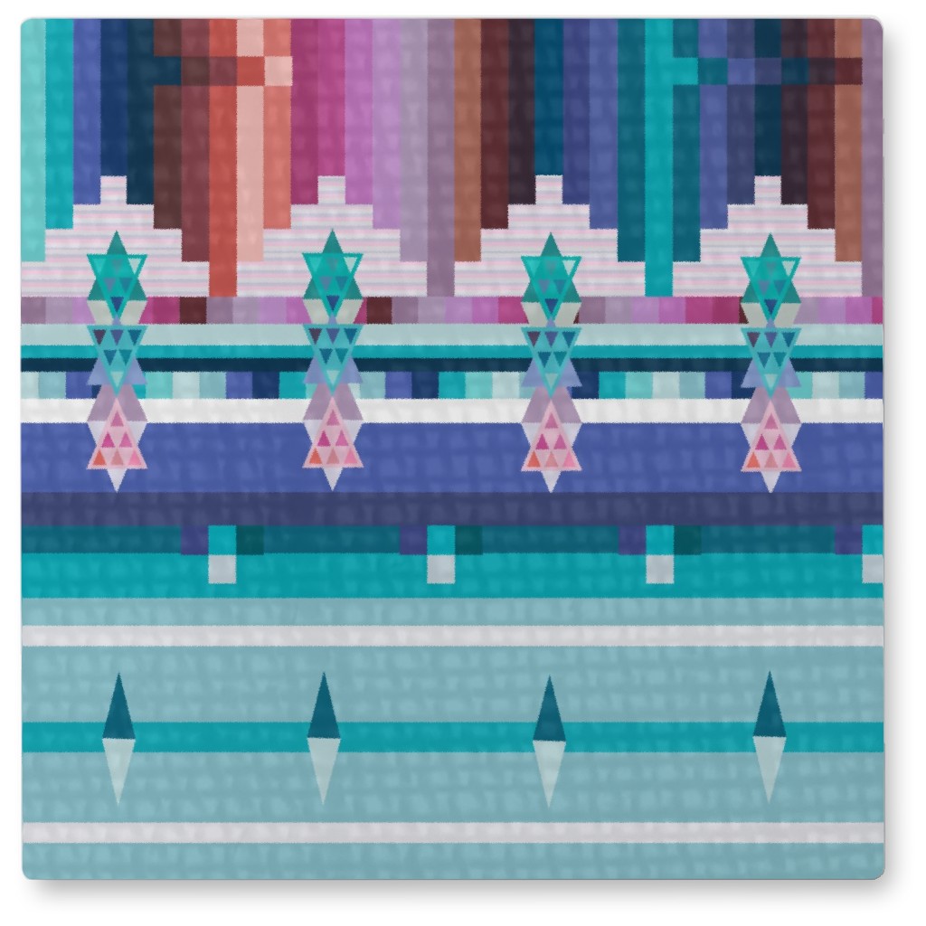 Kilim With Kindness - Multi Photo Tile, Metal, 8x8, Multicolor