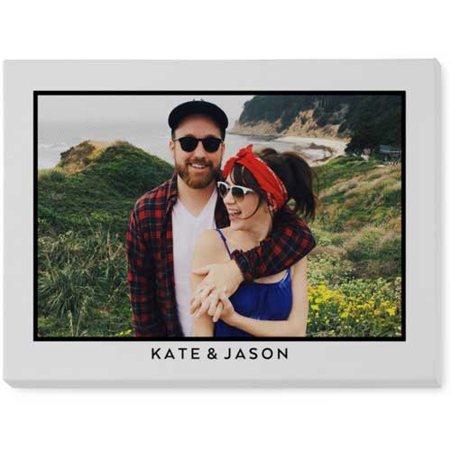 Framed Memento Photo Tile, Canvas, 5x7, White