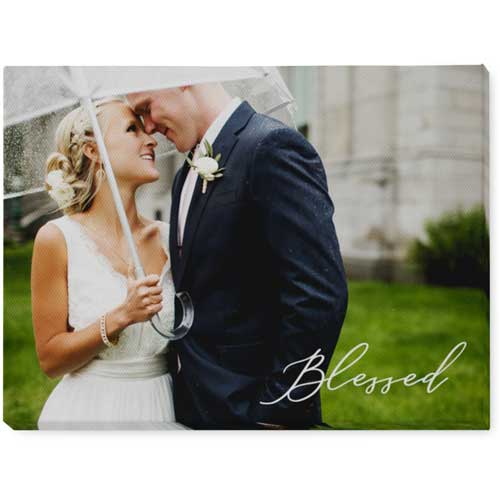 Pure Blessed Photo Tile, Canvas, 5x7, White