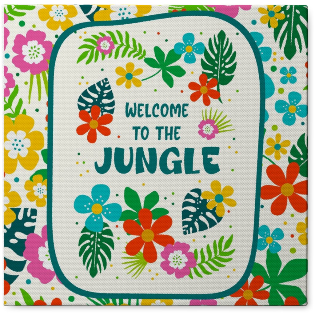 Welcome To the Jungle Photo Tile, Canvas, 8x8, Multicolor