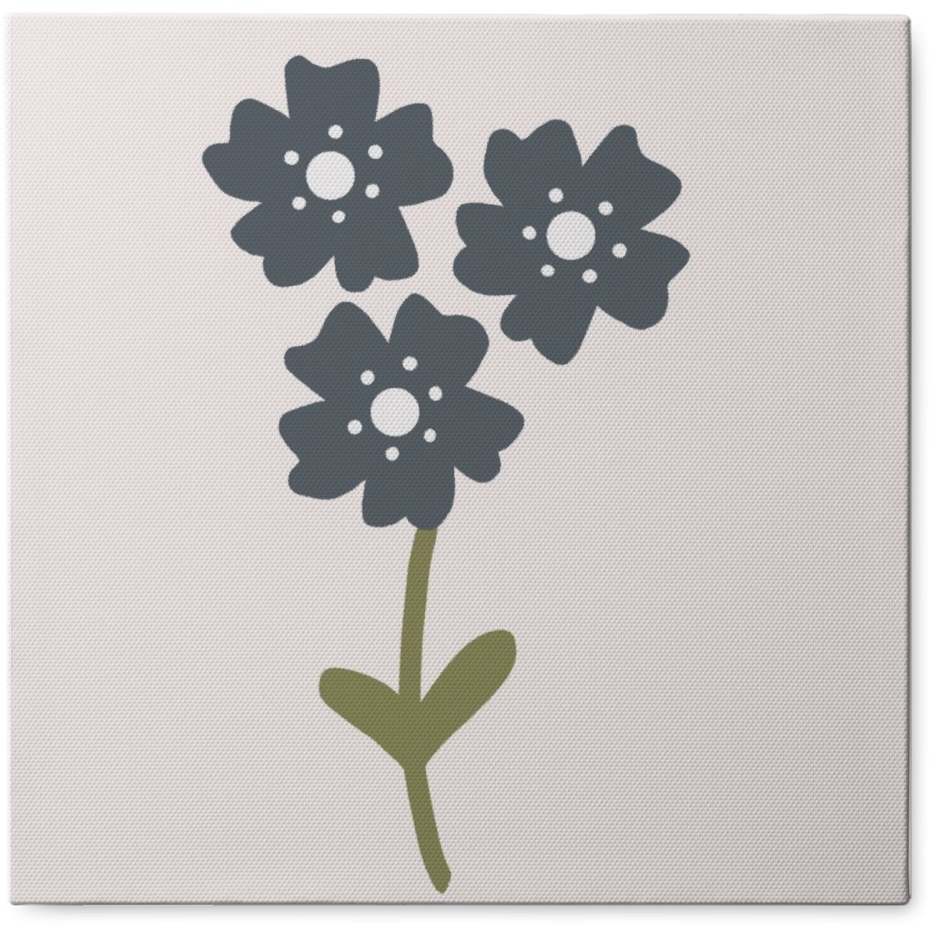 Ursinia Wildflowers - Blue Photo Tile, Canvas, 8x8, Blue