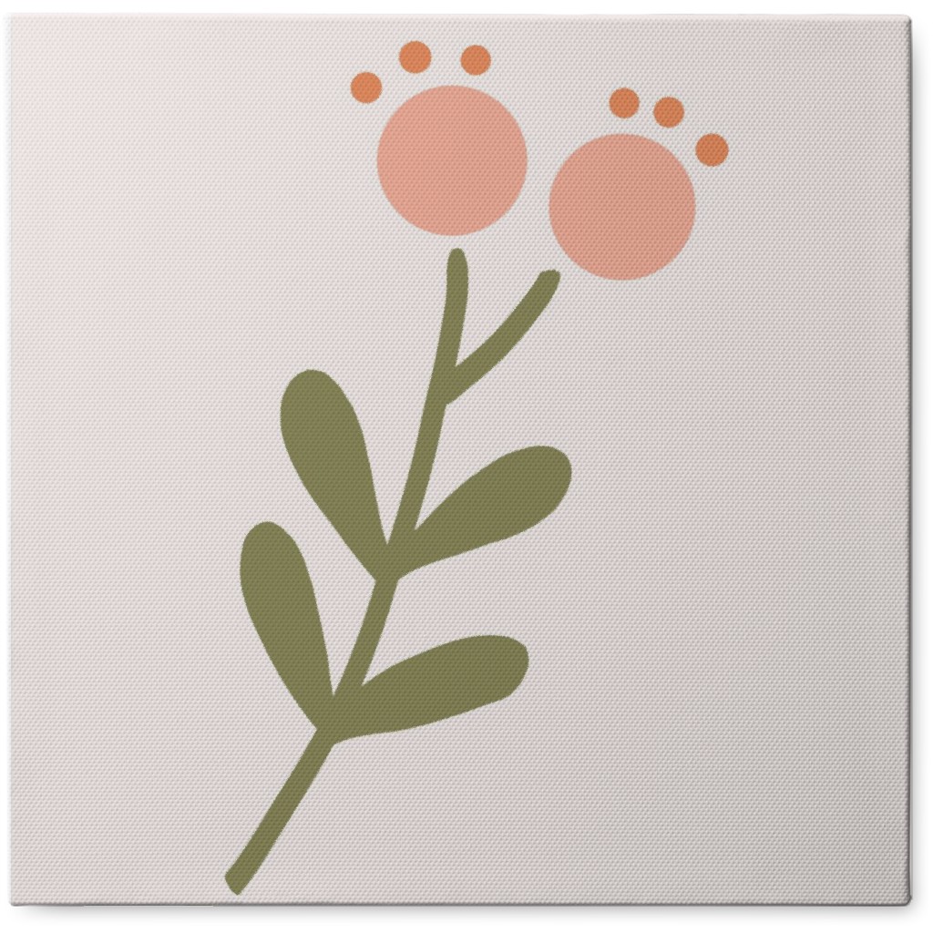 Billy Button Wildflowers - Pink Photo Tile, Canvas, 8x8, Pink