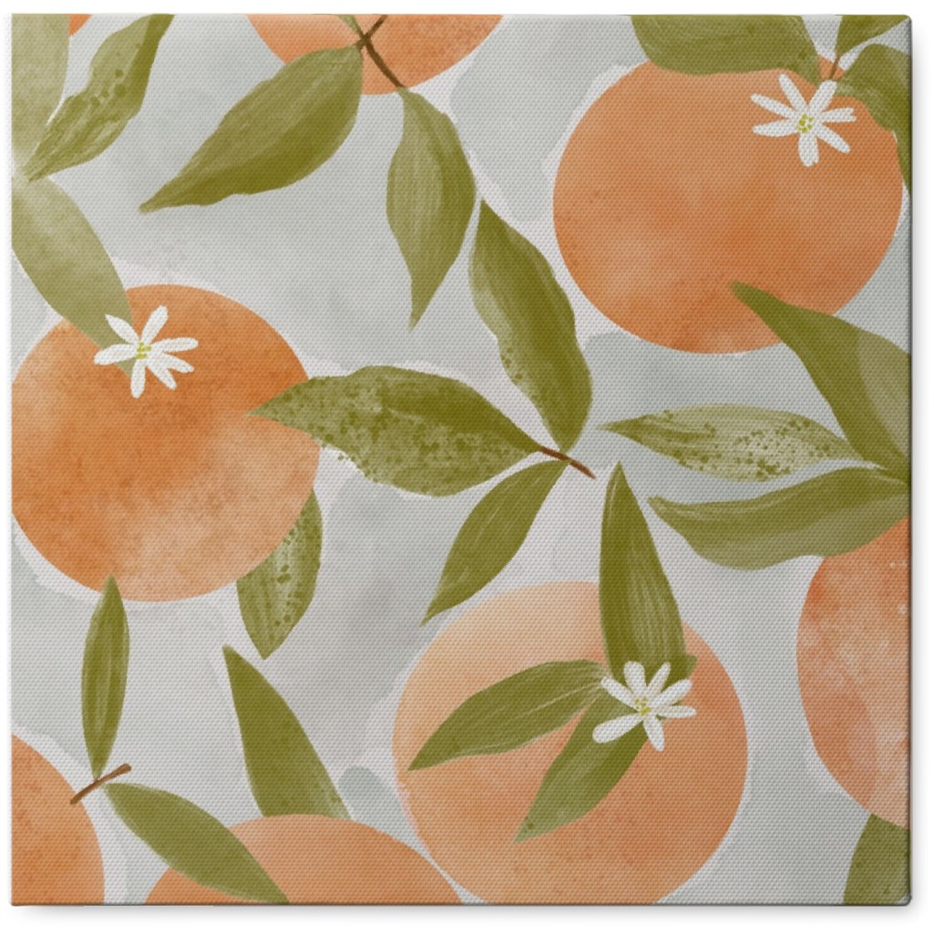 Oranges - Earth Tones Photo Tile, Canvas, 8x8, Orange