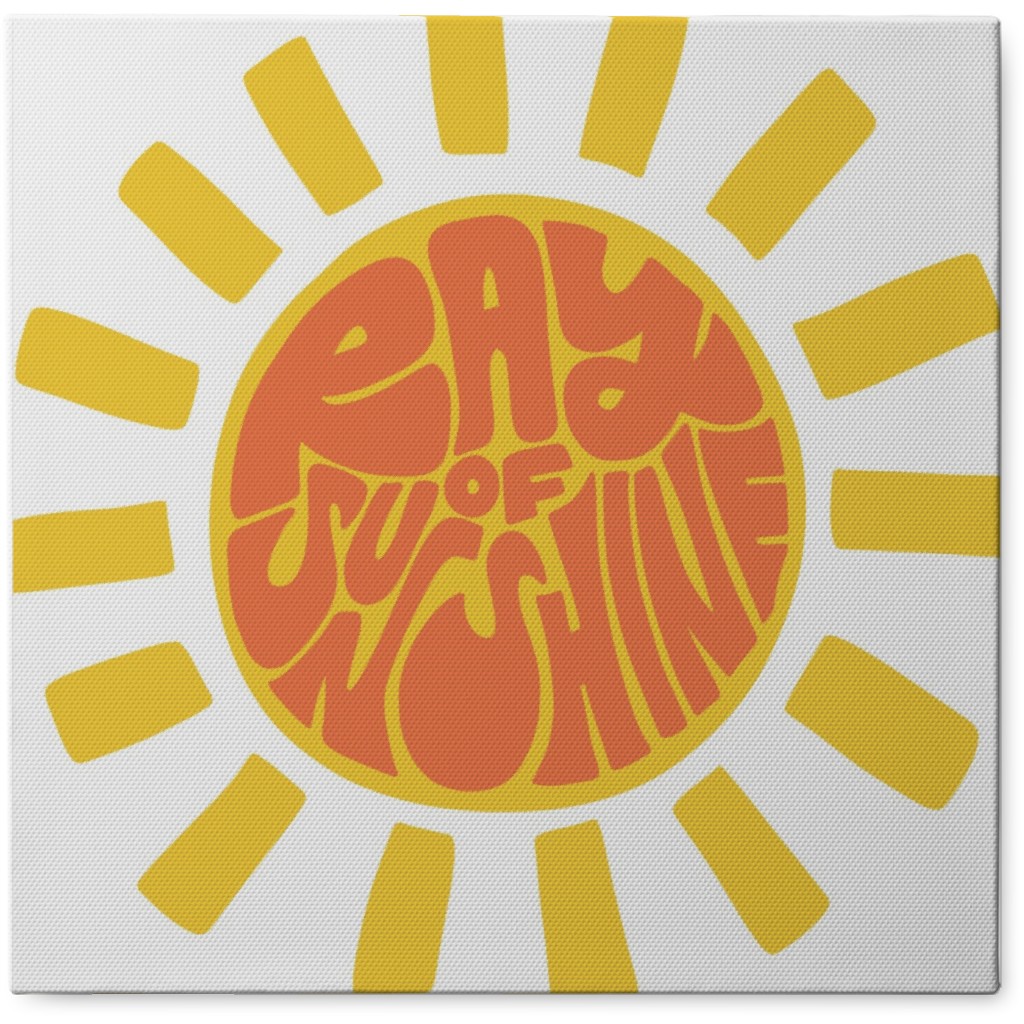 Ray of Sunshine Photo Tile, Canvas, 8x8, Yellow