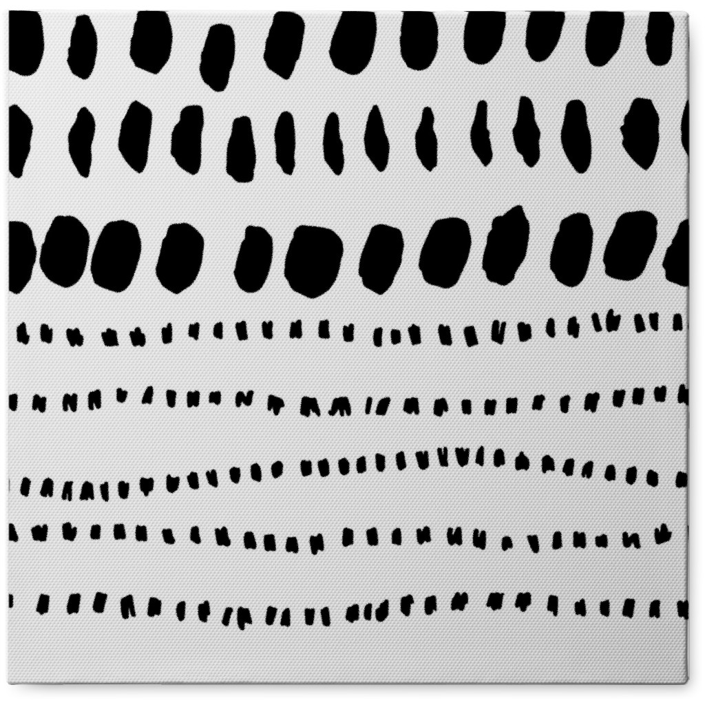 Inky Study - Neutral Photo Tile, Canvas, 8x8, White