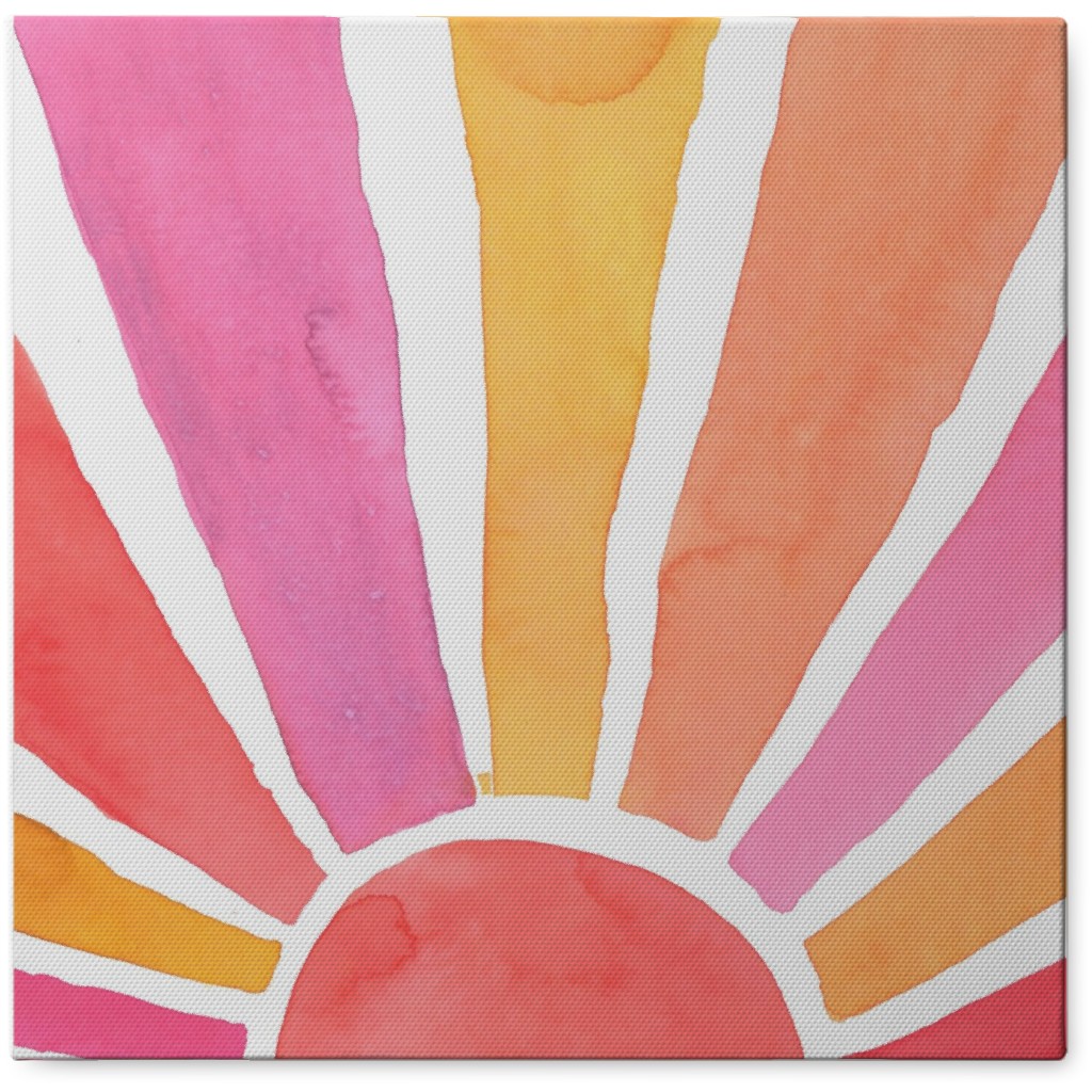 Sun Is Sunsine - Bold Photo Tile, Canvas, 8x8, Pink