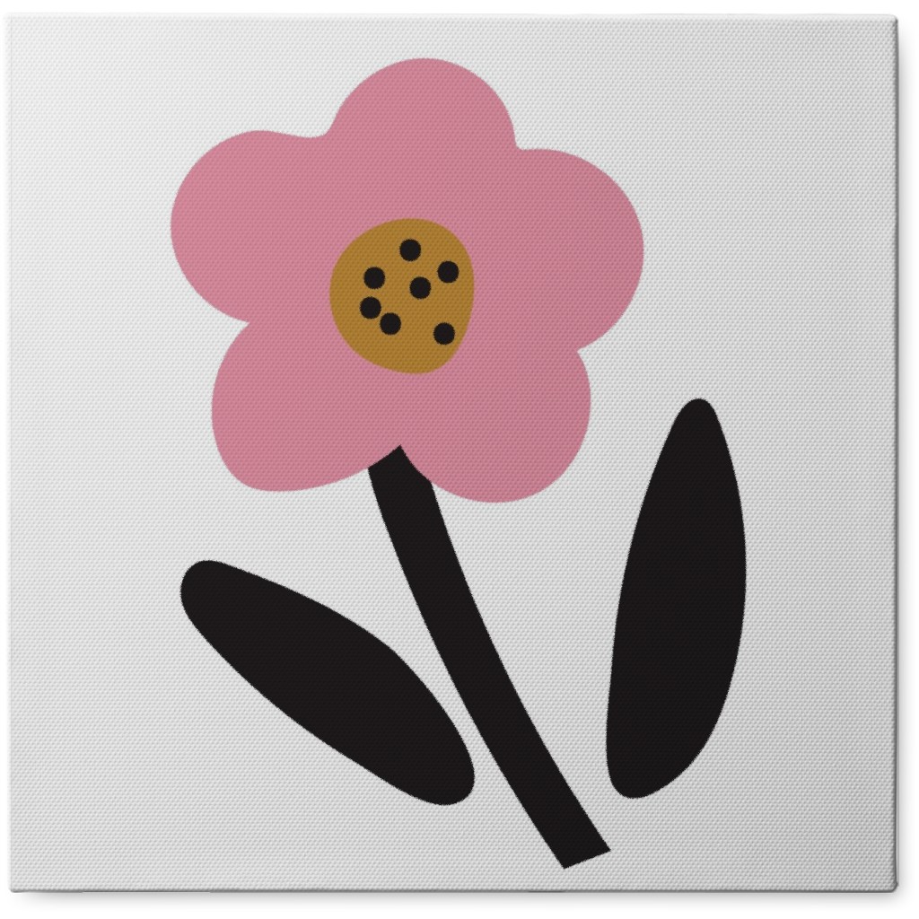 Fun Daisy Flower - Pink Photo Tile, Canvas, 8x8, Pink