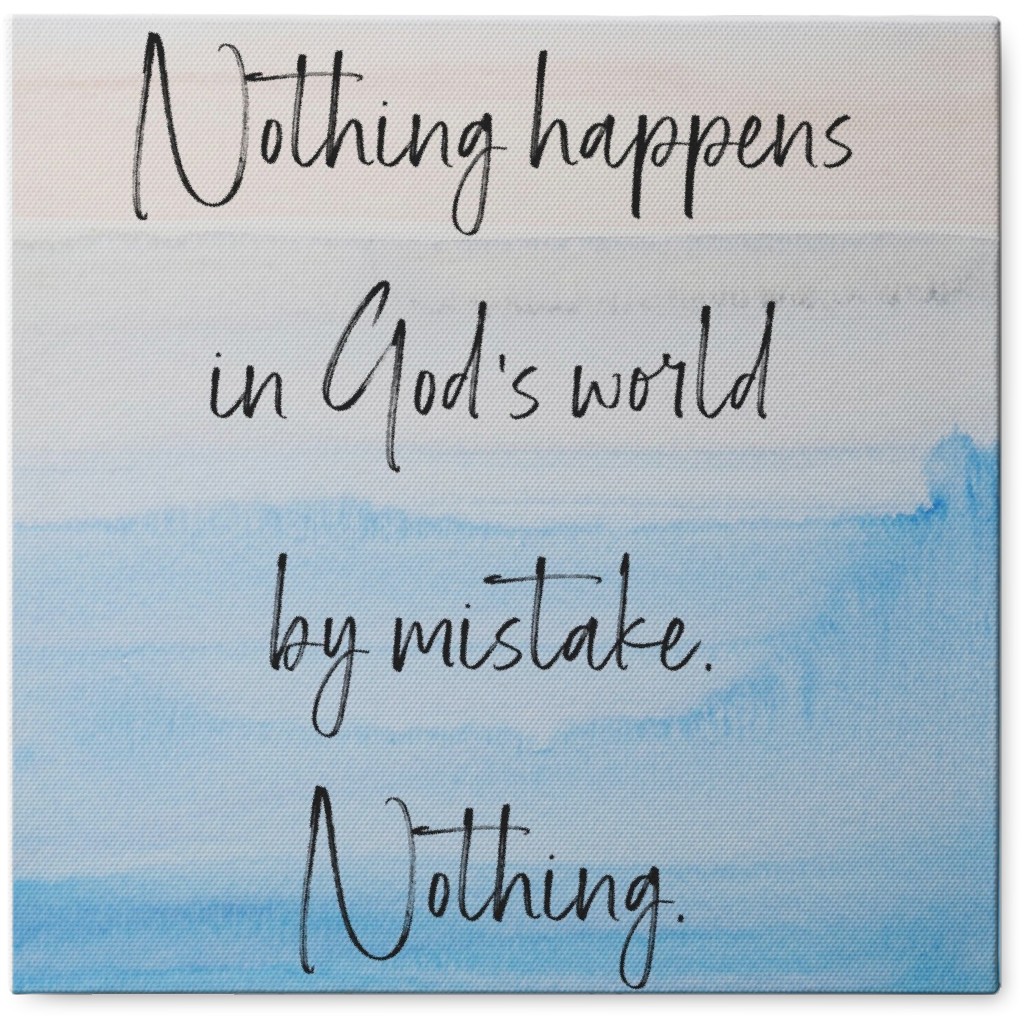 No Mistake Photo Tile, Canvas, 8x8, Blue