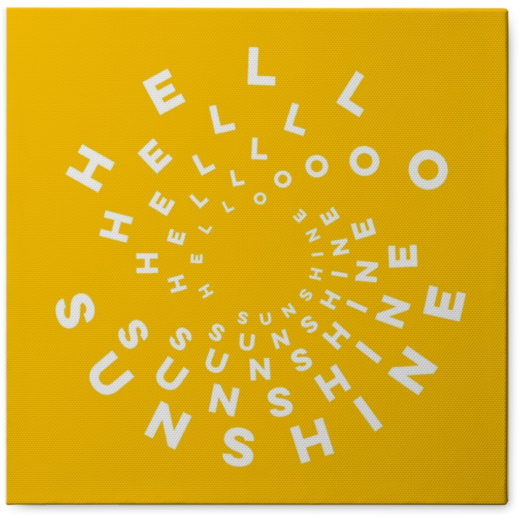 Hellow Sunshine Vibes - Yellow Photo Tile, Canvas, 8x8, Yellow