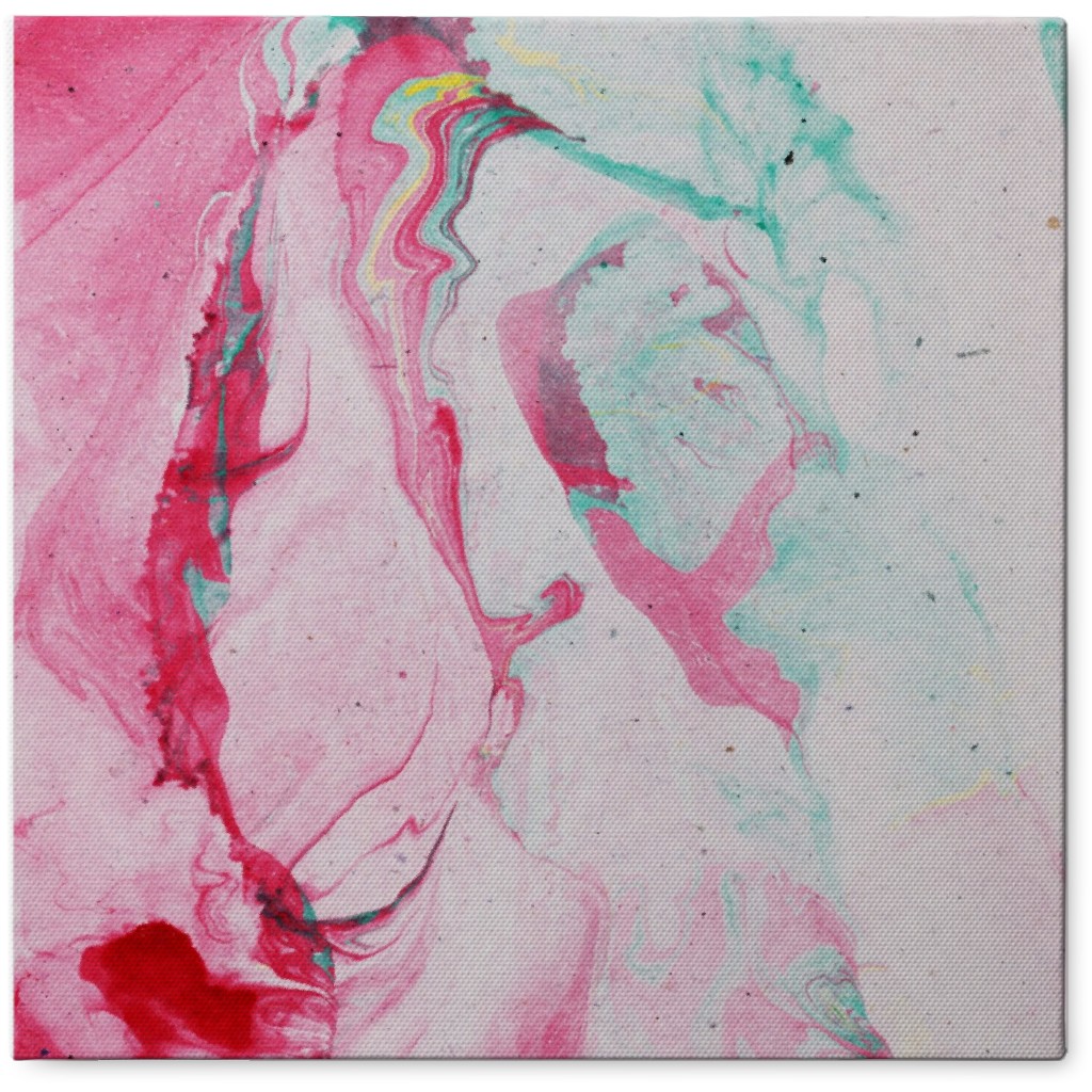 Pink Paint Splatter Photo Tile, Canvas, 8x8, Pink