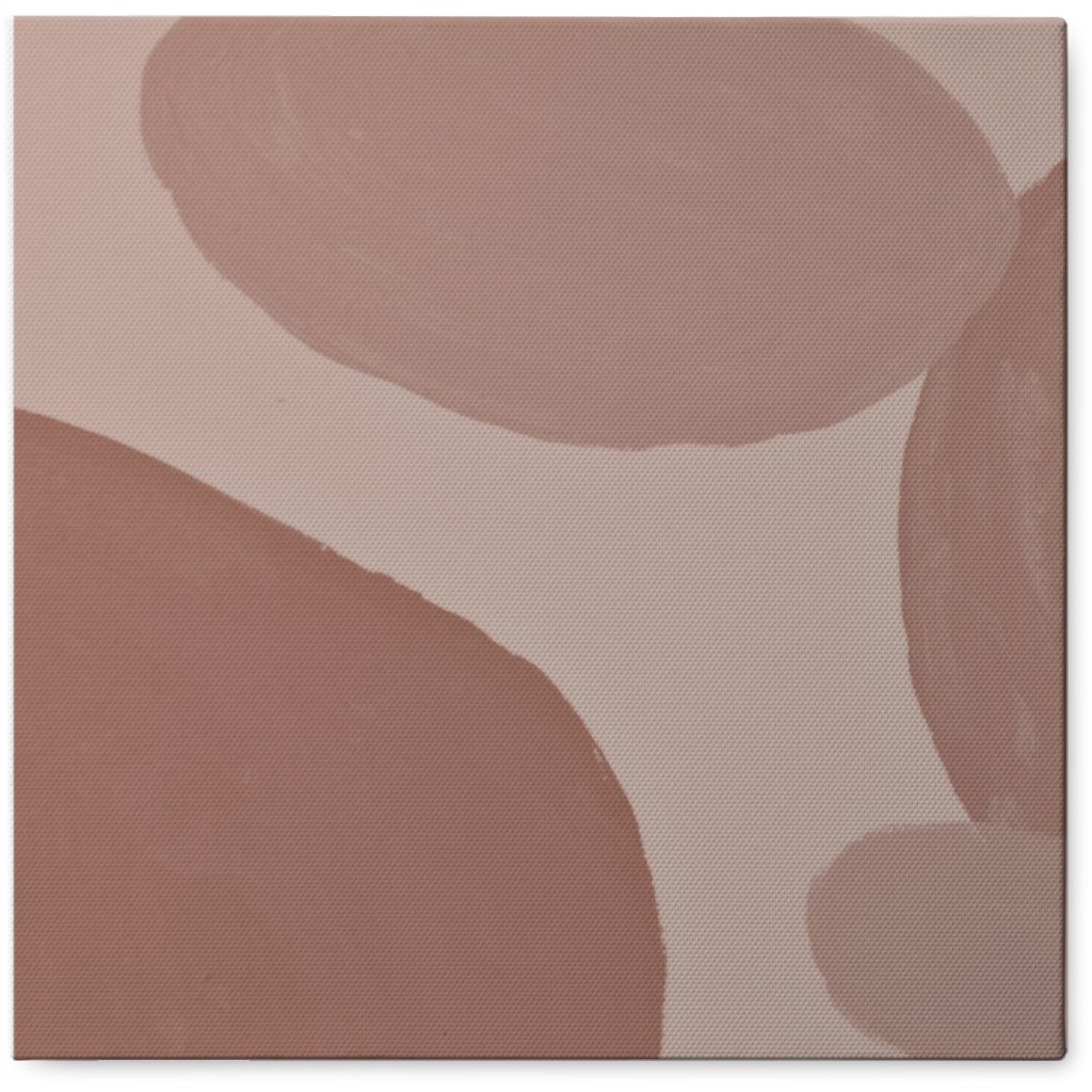 Muted Painterly Shapes - Pink Photo Tile, Canvas, 8x8, Pink