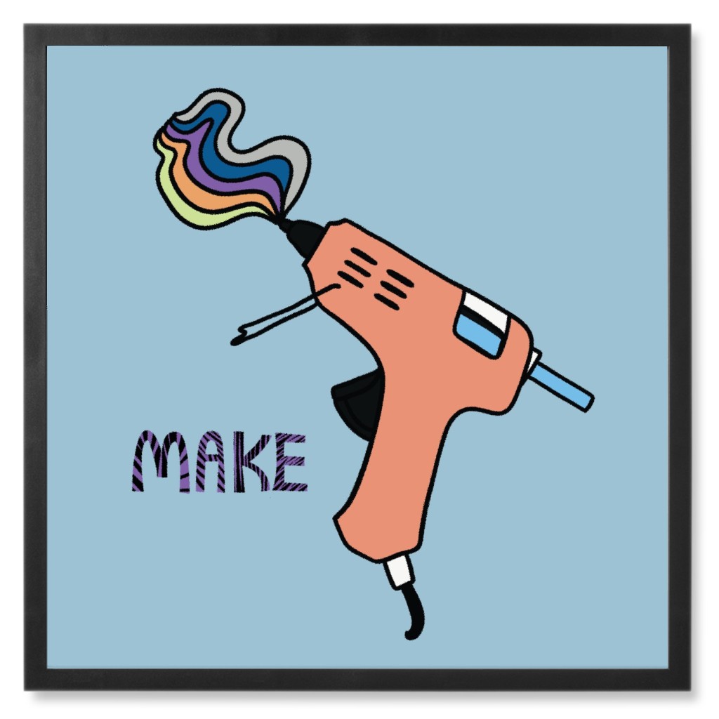 Make Things - Multi Photo Tile, Black, Framed, 8x8, Blue