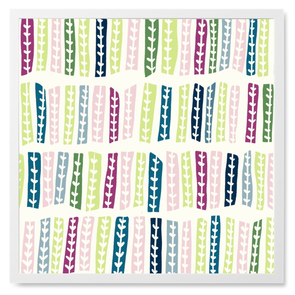 Spring Blocks - Multi Photo Tile, White, Framed, 8x8, Multicolor