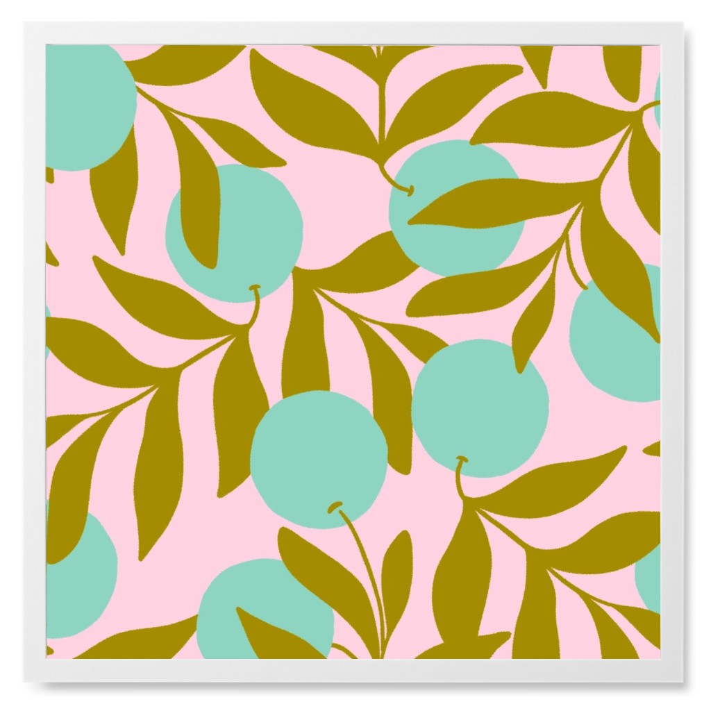 Retro Orange Grove - Multi Photo Tile, White, Framed, 8x8, Multicolor