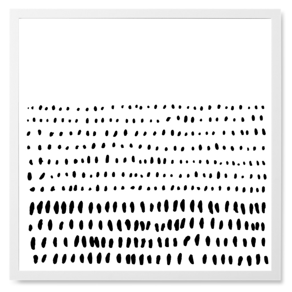 Minimalist Ink Study - Neutral Photo Tile, White, Framed, 8x8, White, White