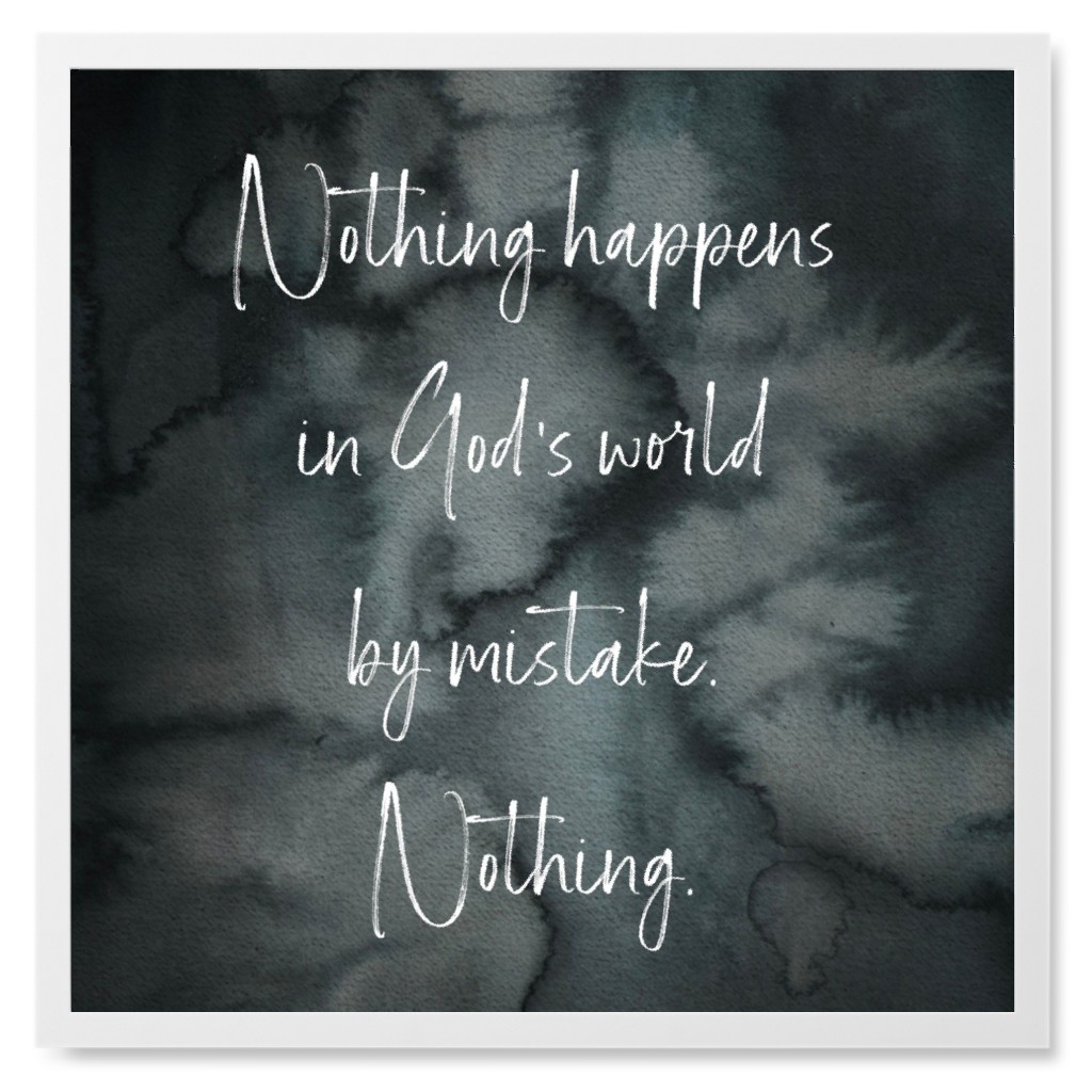 No Mistake Photo Tile, White, Framed, 8x8, Black