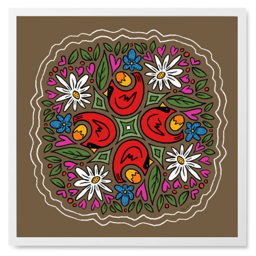 Cardinal Haven - Multi Photo Tile, White, Framed, 8x8, Brown