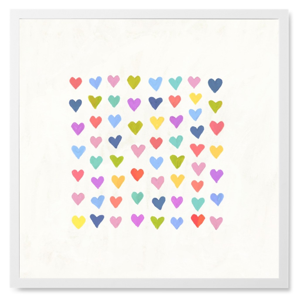 All My Heart - Multi Photo Tile, White, Framed, 8x8, Multicolor