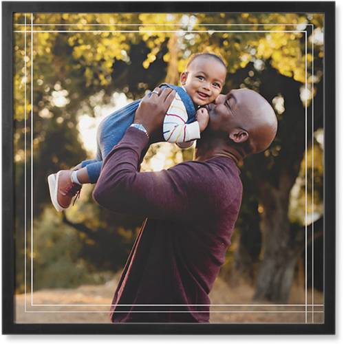 Intersecting Ways Photo Tile, Black, Framed, 8x8, White