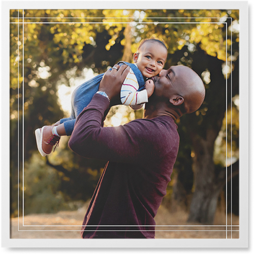 Intersecting Ways Photo Tile, White, Framed, 8x8, White, white
