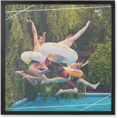 Captured Moment Photo Tile, Black, Framed, 8x8, White