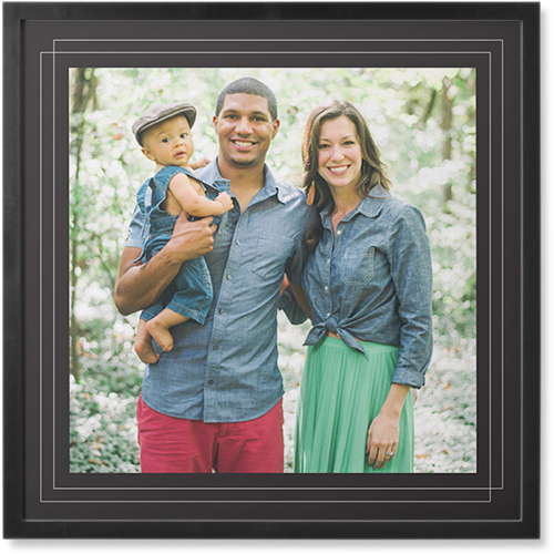 Forever Framed Photo Tile, Black, Framed, 8x8, Gray