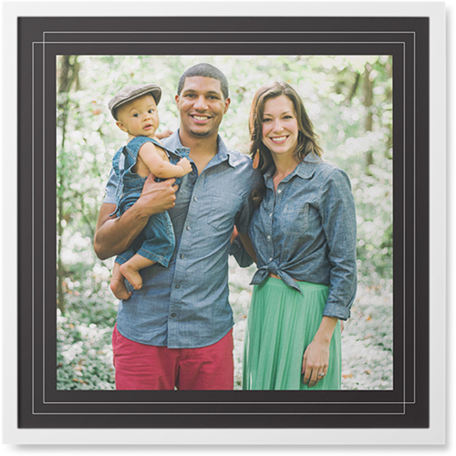 Forever Framed Photo Tile, White, Framed, 8x8, Gray