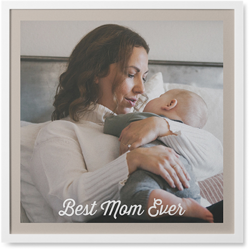 Gallery of One Border Photo Tile, White, Framed, 8x8, Multicolor, multi