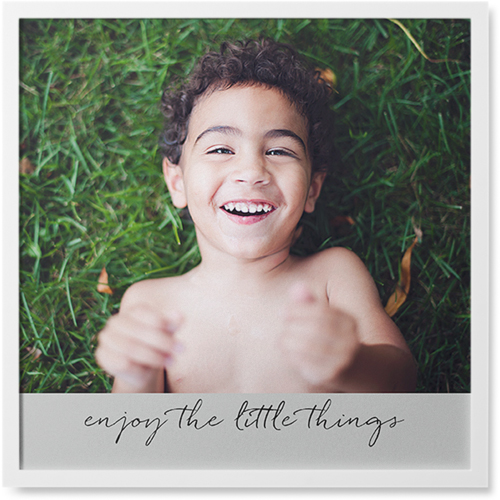 Simply One Photo Tile, White, Framed, 8x8, Multicolor