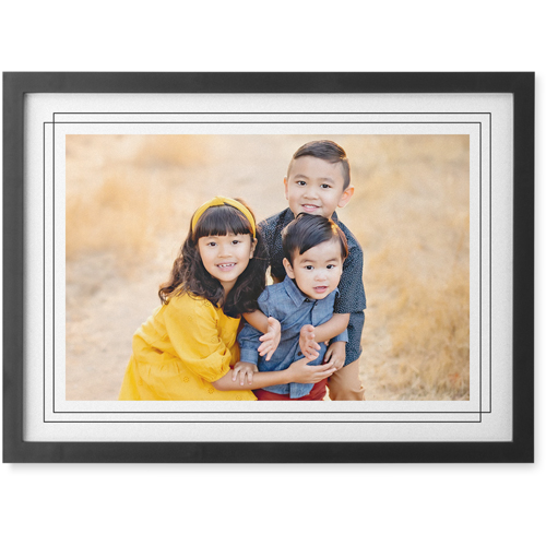 Forever Framed Border Photo Tile, Black, Framed, 5x7, White, white