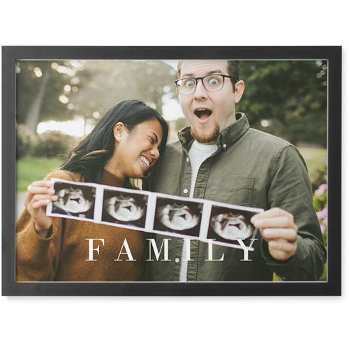 Absolute Family Photo Tile, Black, Framed, 5x7, White, white