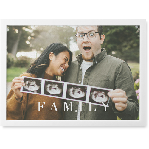 Absolute Family Photo Tile, White, Framed, 5x7, White, white