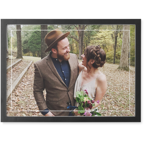 Floating Frame Photo Tile, Black, Framed, 5x7, White, white