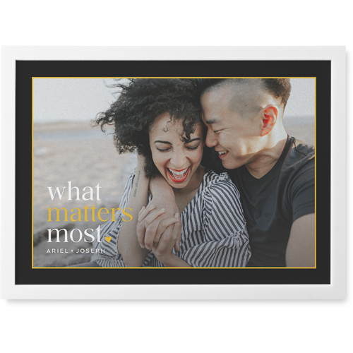 What Matters Most Photo Tile, White, Framed, 5x7, Black
