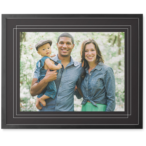 Forever Framed Photo Tile, Black, Framed, 8x10, Gray, charcoal