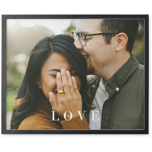 Absolute Love Photo Tile, Black, Framed, 8x10, White