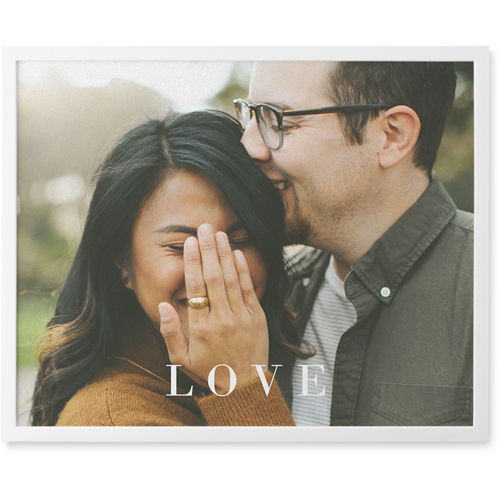 Absolute Love Photo Tile, White, Framed, 8x10, White, white