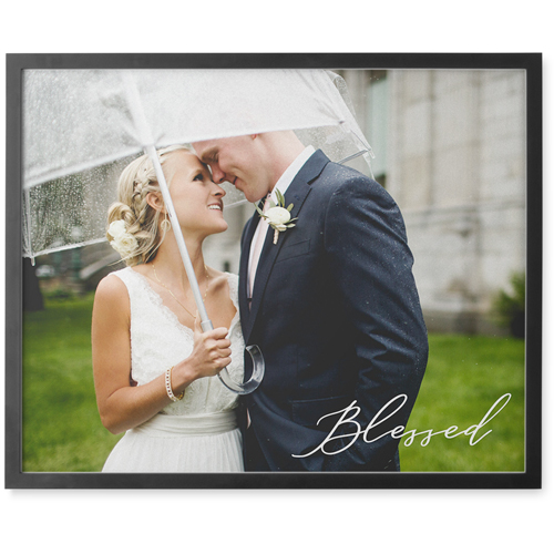 Pure Blessed Photo Tile, Black, Framed, 8x10, White
