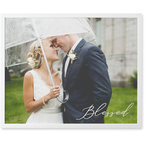 Pure Blessed Photo Tile, White, Framed, 8x10, White
